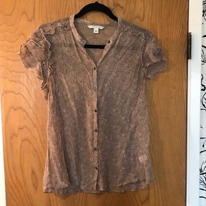 Dainty, sheer blouse, lots of feminine details.